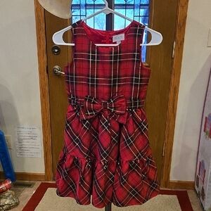 The Children's Place Red Plaid Dress with Bow